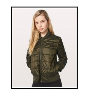 Lululemon Non-Stop Bomber *Reversible Size 4, Dark Olive